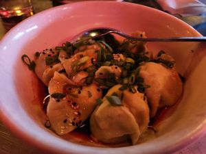 Carrot and cabbage dumplings at Blue Willow Seattle  in Seattle