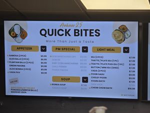 Menu at Aahaar25 Indian Vegetarian Restaurant - Matthews in Stallings