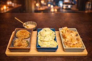 Flemisch meatroll and smashed potatos  at Den Johnny in Ghent