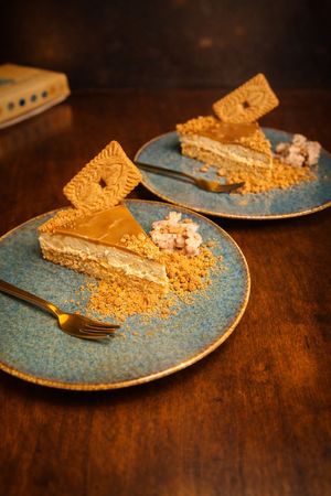 Cake with speculoos at Den Johnny in Ghent