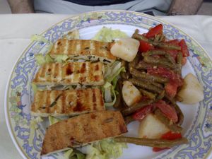 grilled tofu at Bio Sound System in Venice