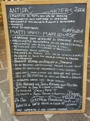 Menu board at Bio Sound System in Venice