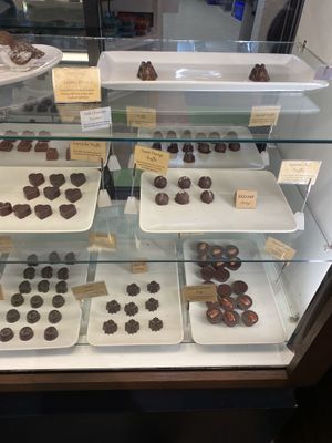 Chocolate offerings   at Pure Lovin' Chocolate in Victoria