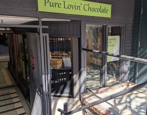 Entrance at the Pandora Street edge of Fan Tan Alley at Pure Lovin' Chocolate in Victoria