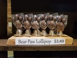 Handpainted Bear Paw Lollipops at Pure Lovin' Chocolate in Victoria