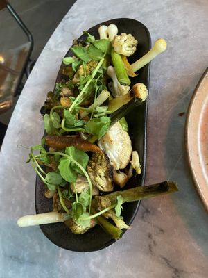 Fire-roasted veggies: decent but a bit too raw for my taste  at Mr Watson in Amsterdam