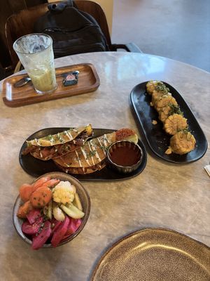 Tacos, corn and fermented vegetables   at Mr Watson in Amsterdam