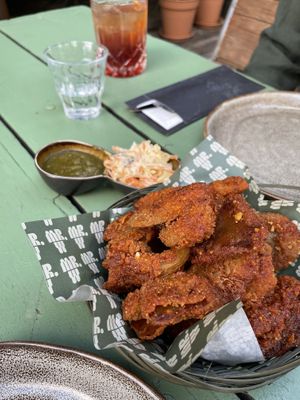 Korean style mushroom wings  at Mr Watson in Amsterdam