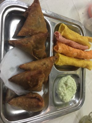Thali at Joshi's Vegetarian Food Court in Zanzibar