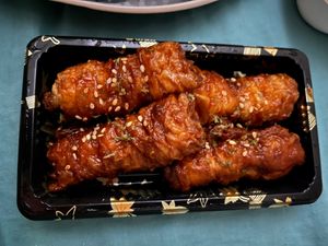 Sweet and sour drumsticks  at Kuan-Yin Vegetarian in Brisbane