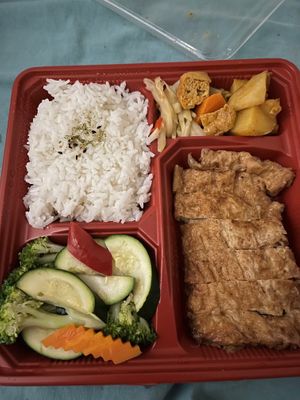 Pu-ti rice bento  at Kuan-Yin Vegetarian in Brisbane