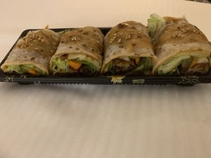 Peking duck rolls. Very good  at Kuan-Yin Vegetarian in Brisbane