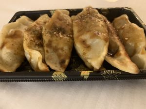 Fried dumplings. So good  at Kuan-Yin Vegetarian in Brisbane