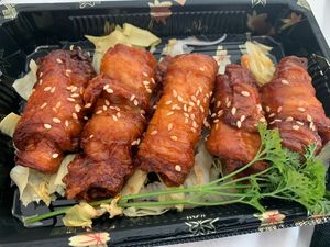 Sweet and sour drumsticks. Not bad   #Veganuary at Kuan-Yin Vegetarian in Brisbane