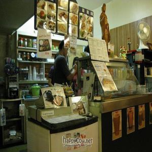 Front counter - restaurant shut Jan 2015; now delivery only at Kuan-Yin Vegetarian in Brisbane