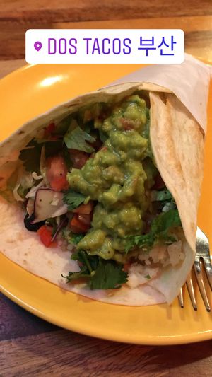 No cheese burrito  at Dos Tacos - Gangnam in Seoul