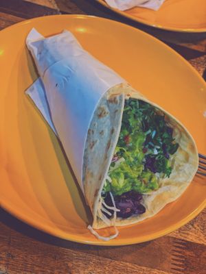 Veggie Burrito with added guacamole at Dos Tacos - Gangnam in Seoul