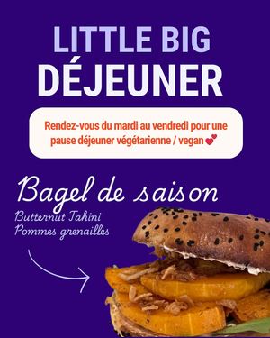 Current seasonal bagel at Little Big cafe Rouen in Rouen