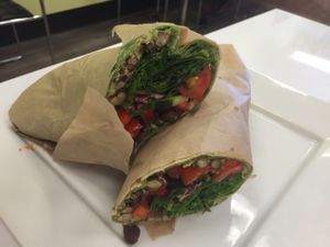 Chana bean wrap at Baagan in San Ramon