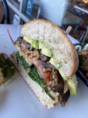 Mushroom Chana Burger at Baagan in San Ramon