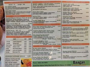 Menu page 2 at Baagan in San Ramon