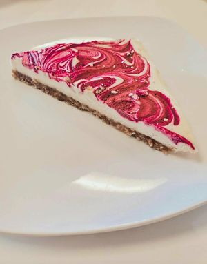 Raspberry swirl cheesecake at Baagan in San Ramon