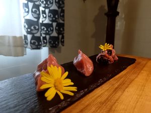 Gyoza seitan e cavolo viola at In Gattaia Vegan Home Restaurant in Genoa