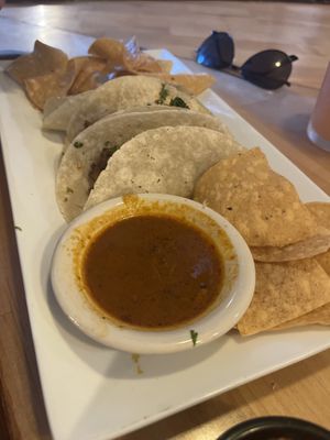 Jack fruit tacos  at Outer Banks Brewing Station in Kill Devil Hills