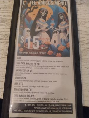 Menu 4 at Amigos Mexican Restaurant in Hobart