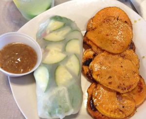 Pad Thai Wrap with Sweet Potato Fries at The Healthier Place to Eat in Pocatello
