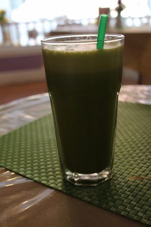 Fresh green juice! at The Healthier Place to Eat in Pocatello