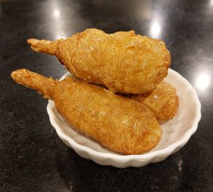 Deep fried Vegetarian Chicken Drumstick with pepper salt 椒鹽炸雞脾 at Liza Veggies 麗姐廚房 - Wan Chai in Hong Kong Island