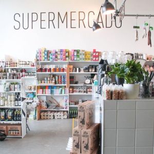 Supermercado to shop organic food with a lot of cool package design... Onder de Leidingstraat, Strijp-S Eindhoven at Coffeelab in Eindhoven