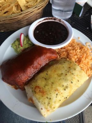 Charbroiled veggie burritos at Tarahumara in Midway