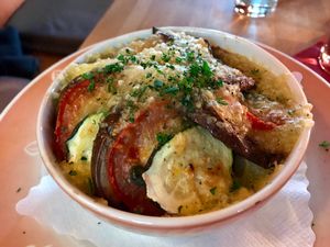 veggies & vegan cheese at brennNessel in Dresden