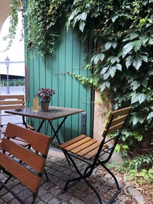 Nice outdoor seating at brennNessel in Dresden