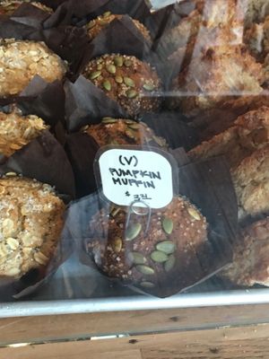 AMAZING vegan pumpkin muffin  at Diesel Cafe in Somerville