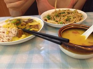 lunch for 120 HKD at Popular Vegetarian in Hong Kong Island