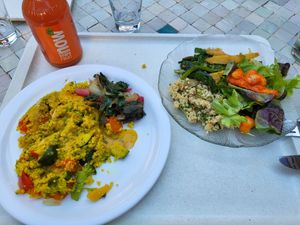 Couscous with veggies (~300g) and mixed salad (~200g) at Heller's Vegetarisches Restaurant & Cafe in Mannheim