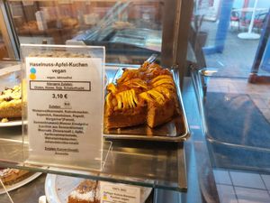Hazelnut apple cake at Heller's Vegetarisches Restaurant & Cafe in Mannheim