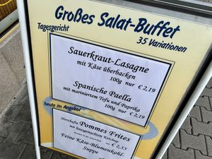 sign at Heller's Vegetarisches Restaurant & Cafe in Mannheim