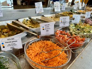 salads at Heller's Vegetarisches Restaurant & Cafe in Mannheim