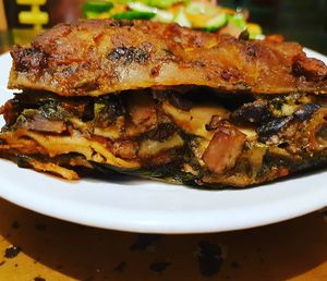 vegan lasagna at Nagila in Jerusalem
