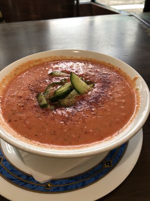 Cold soup at Nagila in Jerusalem