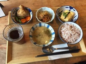Japanese lunch set at MUM Veggie Cafe in Hong Kong Island