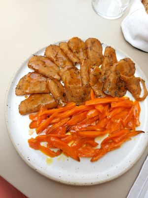 Affettato di seitan fumè e carote at KORA - Bistrot Vegetale in Cuneo