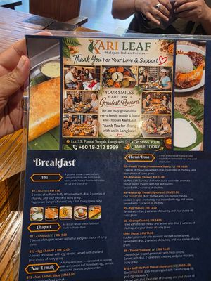 Breakfast at Kari Leaf @ Patio in Langkawi