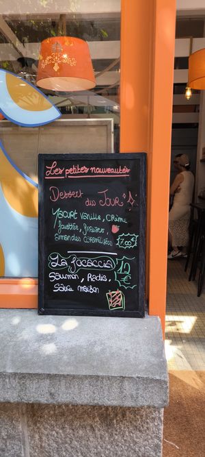 Menu as of July 2026 at Le Monde à l'endroit |  The World the Right Way Up in Saint-malo