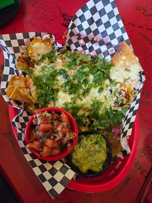 Chorizo TVP Nachos with the works! at Mexi & Co in Sherbrooke