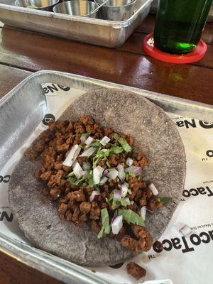 Vegan chorizo taco   at Naco Taco in Hanoi